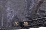 T-Traxx Mens Black Leather Jacket Zip-Up Quilted Lining Motorcycle Style Sz M