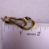 Trifari Womens Gold Tone Metal Clip-On Earrings Vintage Statement Jewelry