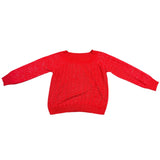 Ashley Stewart Womens Red Cable Knit Crewneck Sweater Size 22/24 