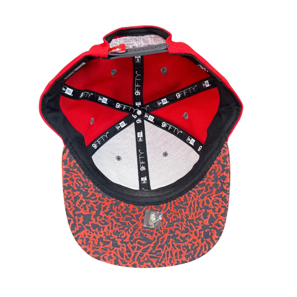 New Era Mens Red Snapback Hat Graphic Adjustable Fit