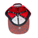 New Era Mens Red Snapback Hat Graphic Adjustable Fit
