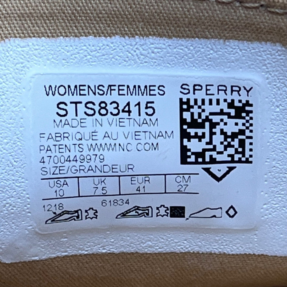 Sperry Women’s Tan Leather Embossed Anchor Design Casual Slip-On Loafers Size 10