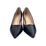 Women's Black Pointed Toe Blocked Pumps Sz 38 - NWOB