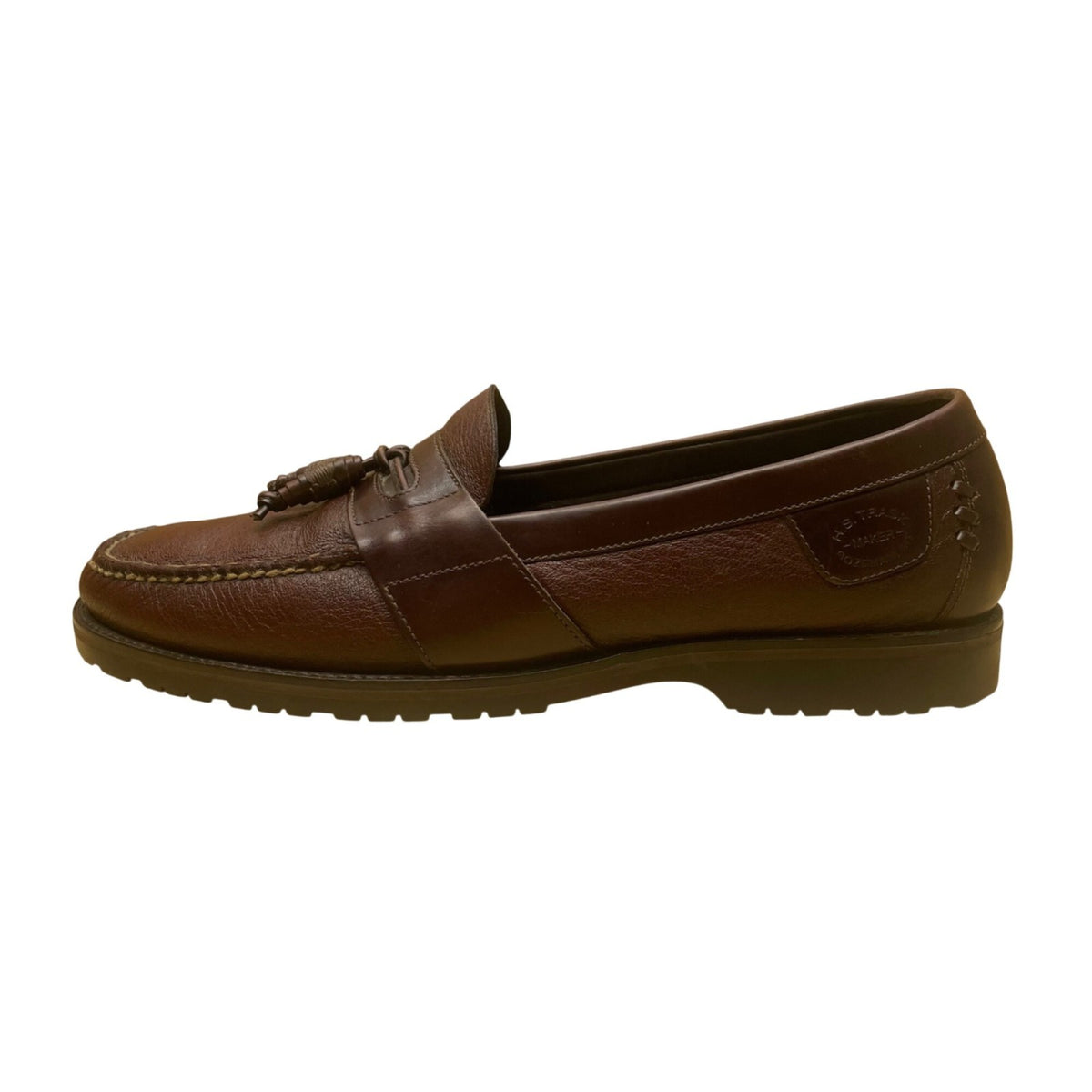 H.S. Trask Men’s Brown Leather Tassel Slip-On Loafers Size 12N