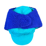 Columbia Mens Purple/Teal Shearling-Lined Winter Trapper Hat Fold-Up Earflaps