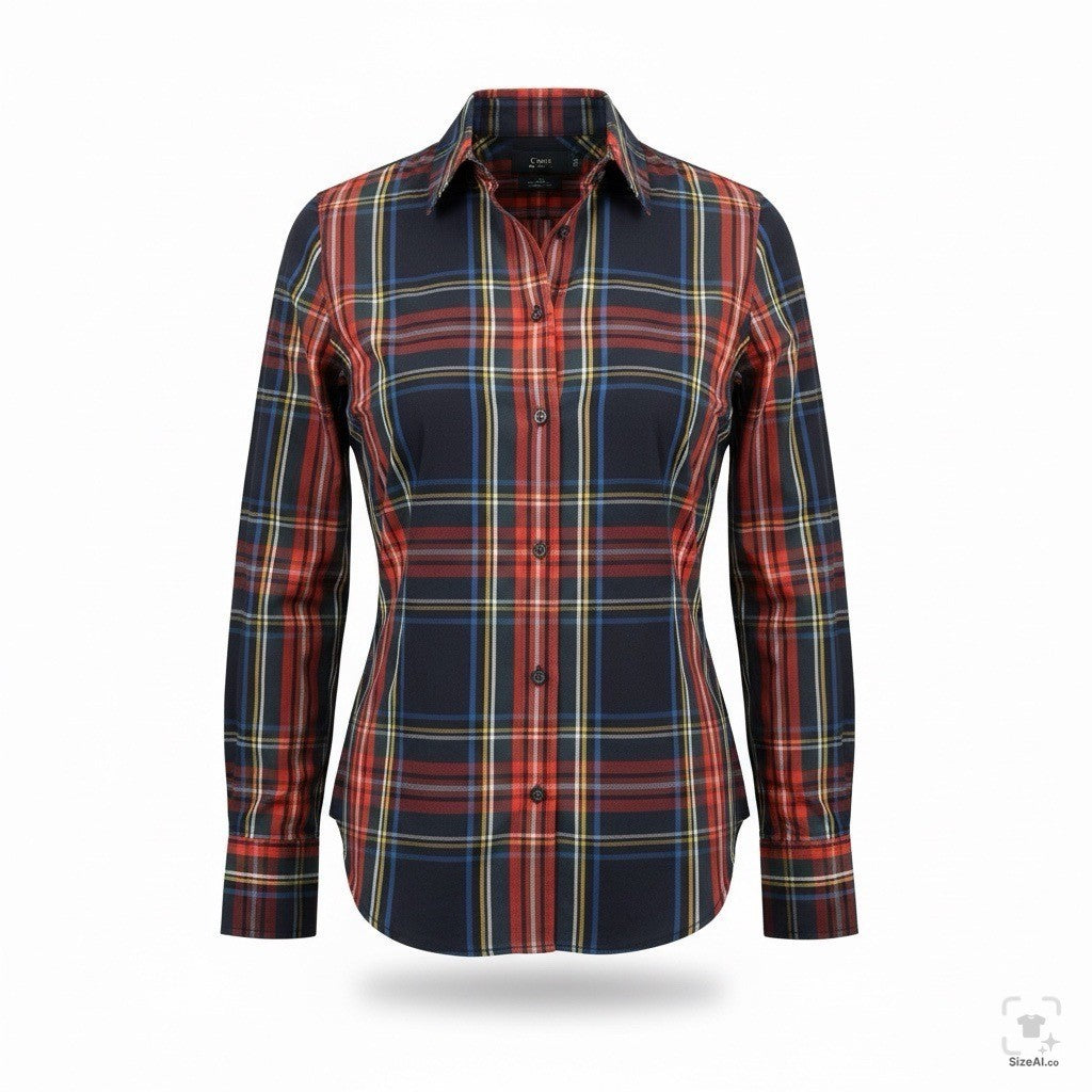 J.Crew Womens Multi-Color Plaid Slim-Fit Button-Up Long Sleeve Shirt Size 0P