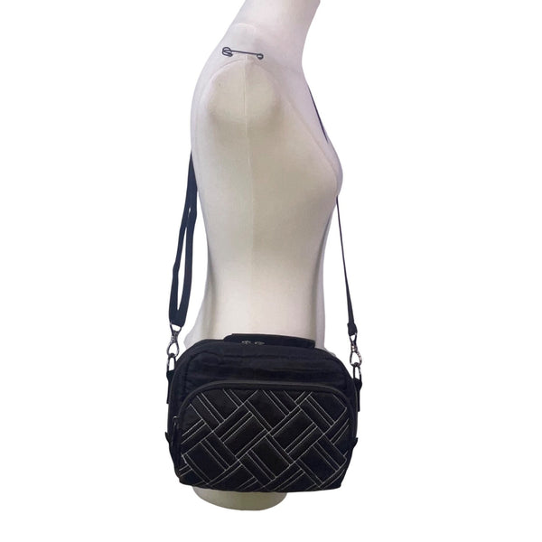 Lug Women’s Black Quilted Nylon Mini Ranger Adjustable Strap Crossbody Bag