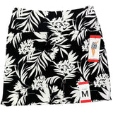 S.C.&Co. Womens Black & White Floral Print Skirt Size M