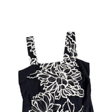 Vince Camuto Womens Black White Rayon Floral Sleeveless Maxi Dress Size M