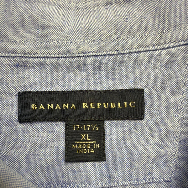 Banana Republic Mens Blue Shirt Button-Up Long Sleeve Classic Fit Sz XL