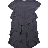 Patra Womens Black Polyester Tiered Cocktail Dress Embellished V-Neck Size 16W
