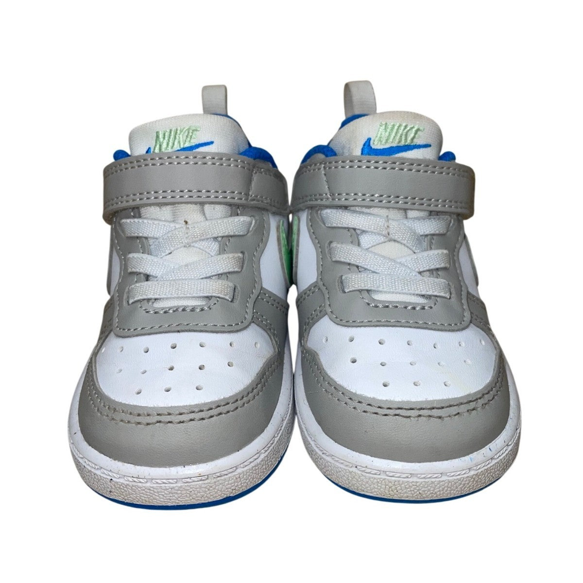 Nike Toddlers Gray & White Leather Adhesive Strap Low Top Shoes Size 6C