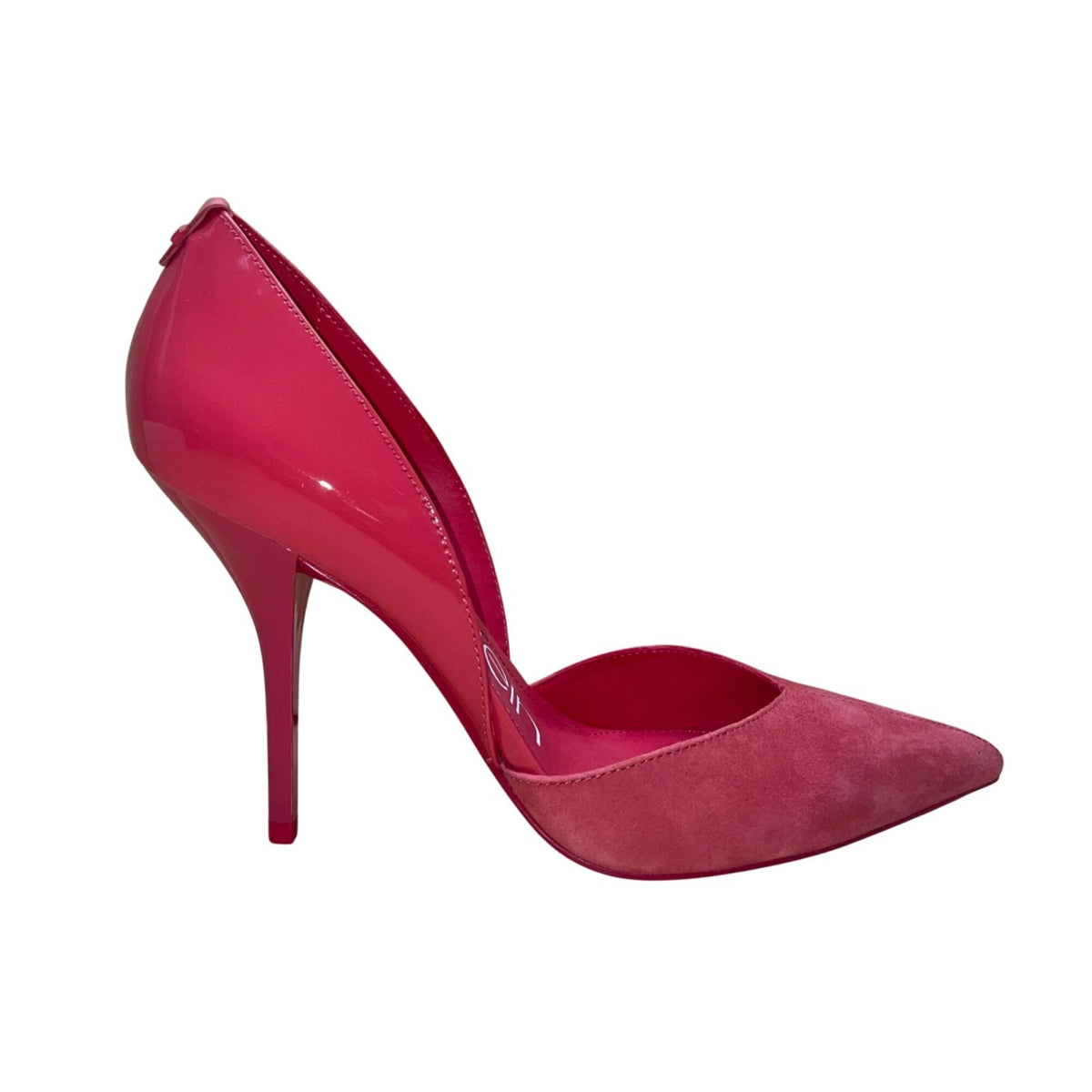 Calvin Klein Women’s Rose Quartz Suede/Patent Marybeth Pointed-Toe Heels Sz 10M
