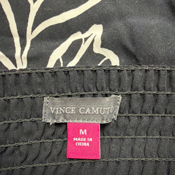 Vince Camuto Womens Black White Rayon Floral Sleeveless Maxi Dress Size M