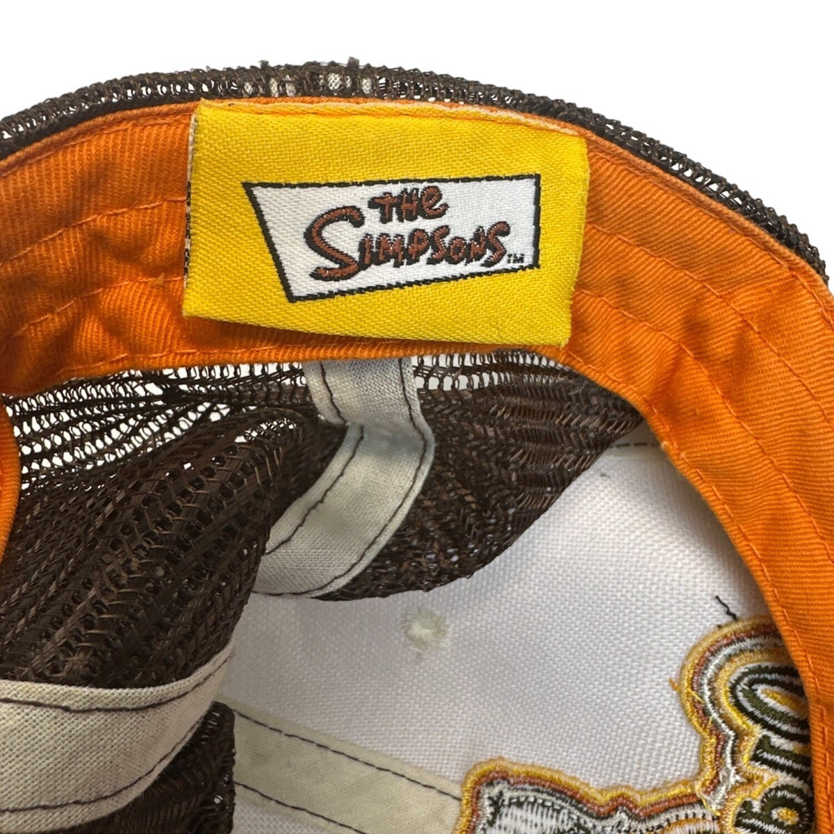 The Simpsons Old School Homer Brown Bio Domes Baseball Cap Hat Sz Kids
