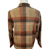 RRL Ralph Lauren Plaid Wool-Blend Shirt Jacket Beige & Rust Mens Size L - New