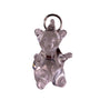 Clear Glass Bear Pendant Charm With Hanging Loop Collectible Miniature