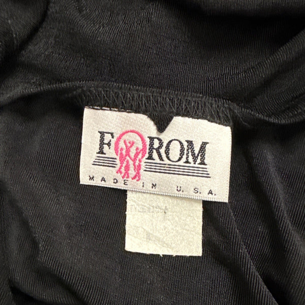 Forom Womens Black & Cream Sleeveless Open Front Cardigan Vest With Tie Detail