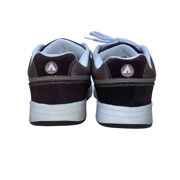 Airwalk Men’s Brown & Gray Leather Lace-Up Casual Skate Sneakers Size 11