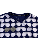 Karl Lagerfeld Paris Womens Navy Printed Long Sleeve Sweatshirt Size S