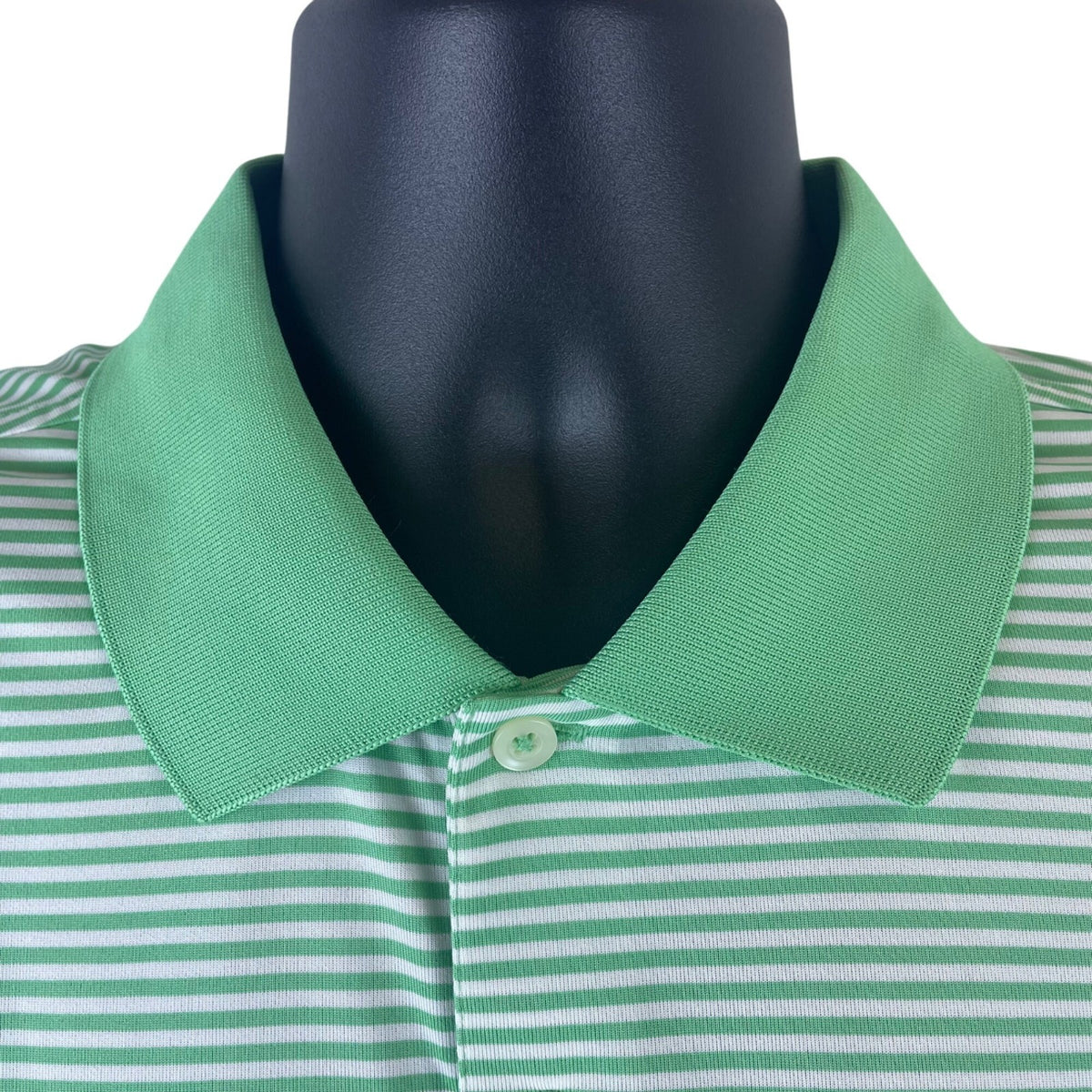 Donald Ross Mens Green Stripe Polo Shirt Classic Fit Lightweight Breathable New