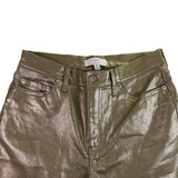 Banana Republic Womens Gold Metallic High-Rise Straight Jean Sz 27