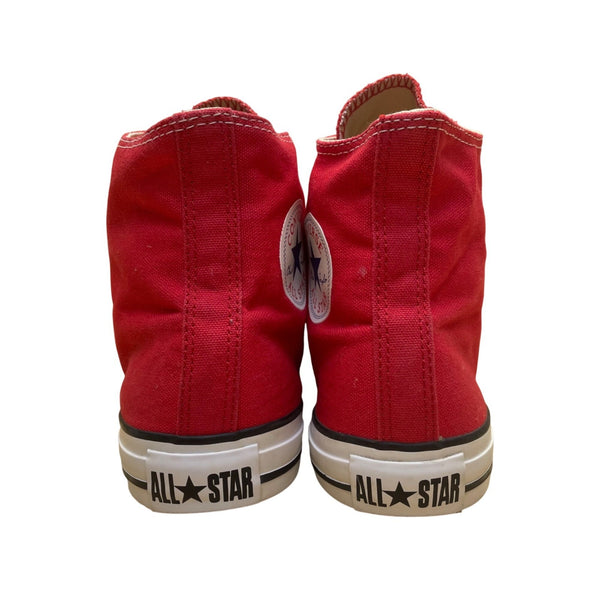 Converse Unisex Red Canvas High-Top Chuck Taylor All Star Sneakers Size 8M/10W