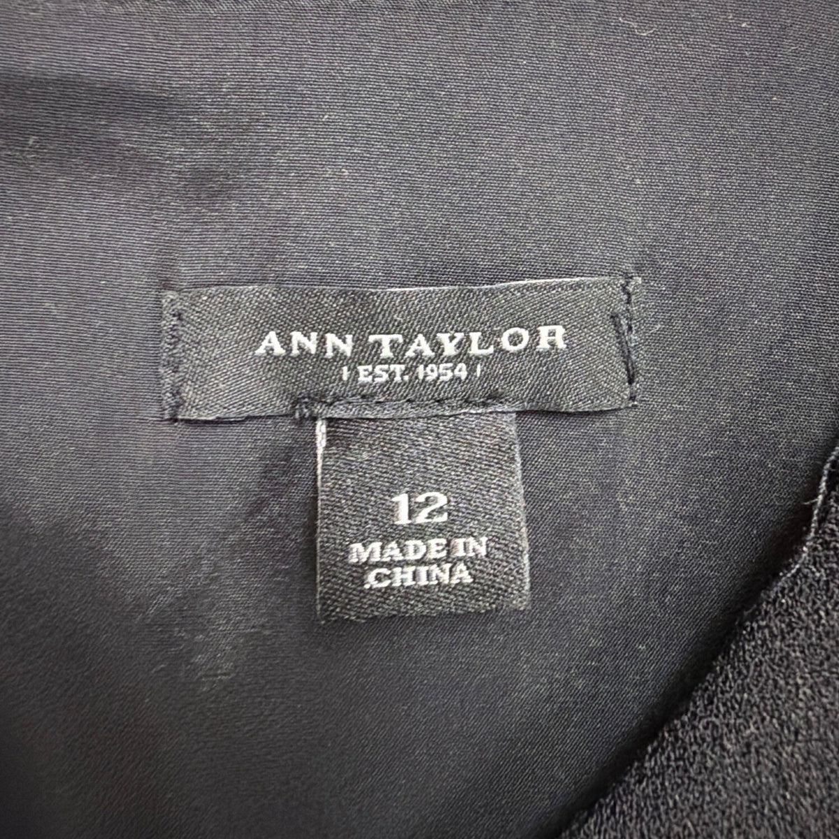 Ann Taylor Womens Black Sleeveless Shift Dress Keyhole Back Detail Size 12
