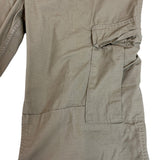 Military Issued Brown Cargo Pants Adjustable Waist & Button Fly Sz Meduim-Long