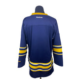 Reebok Buffalo Sabres Youth Boy's Navy Blue and Yellow NHL Jersey Sz L-XL