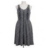 Fish Bowl Womens Gray Sleeveless Fit & Flare Dress With Front Zipper Size S