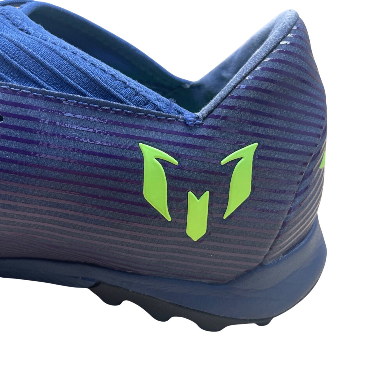 Adidas Men's Blue & Lime Accents Messi Logo Soccer Cleats Shoes Size 13