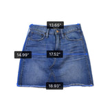 J. Crew Womens Blue Cotton Denim Mini Skirt Frayed Hem Casual Petite 25P