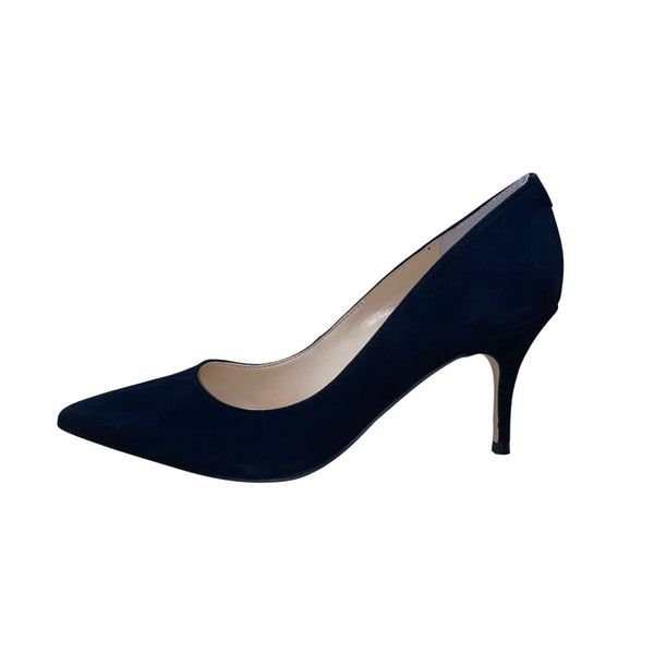 Ivanka Trump Women’s Black Suede Leather Pointy Toe Boni Heels Size 9.5M
