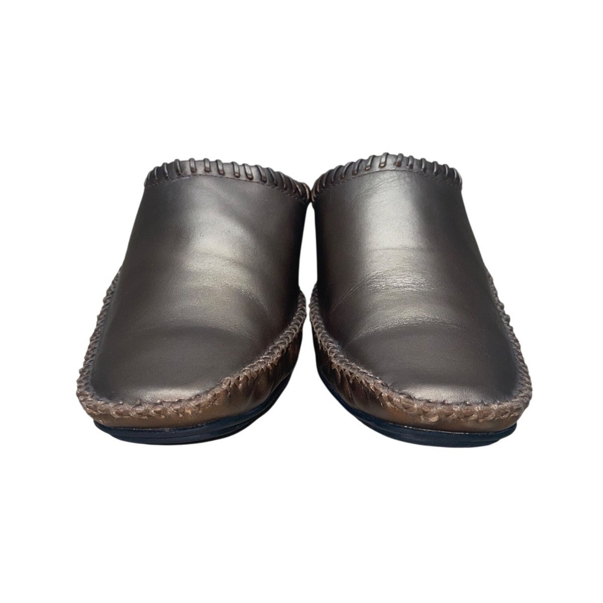 Modellista Women’s Bronze Stitched Leather Slip-On Drive Mules Size 10M