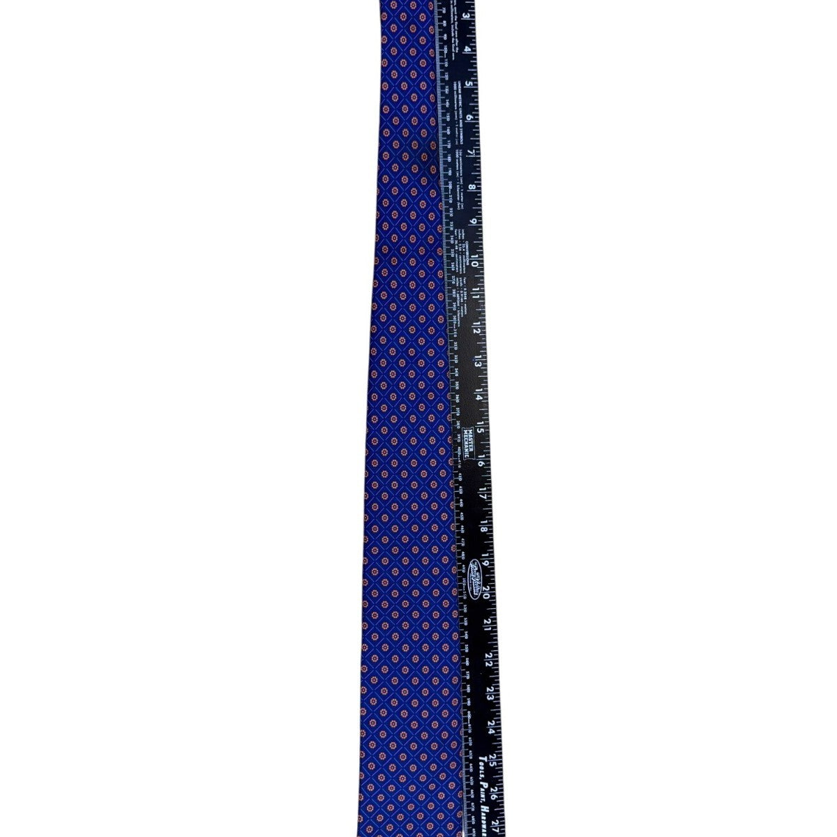 Vintage Brooks Brothers Blue Silk Floral Pattern Tie 58" Long Made In USA