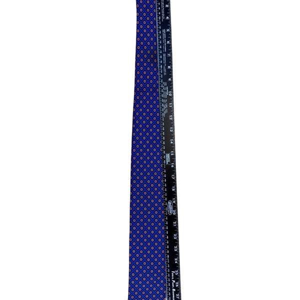 Vintage Brooks Brothers Blue Silk Floral Pattern Tie 58" Long Made In USA