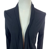 Urban Coco Womens Draped Open Front Cardigan Jacket Black Long Sleeve Sz M- New