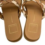 Vita Women’s Brown Synthetic Multi Braided Slide Sandals Size 6M