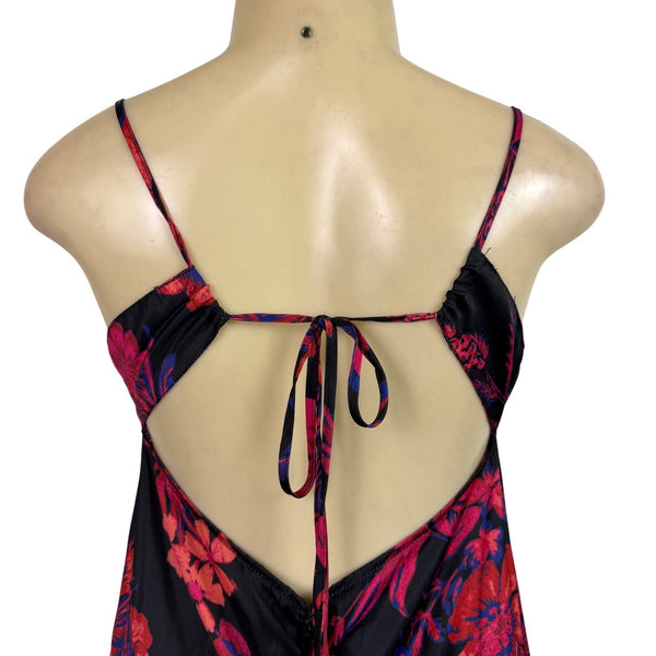 Free People Womens Black Floral Midi Dress Sleeveless Lightweight Size 6