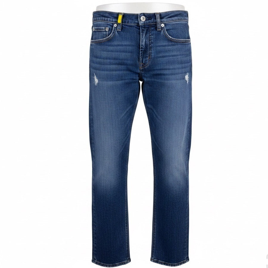 Rag & Bone Womens Blue Cotton Denim Distressed Frayed Hem Jeans Stretch Size 26