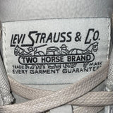 Levis Men’s Gray Faux Leather Lace-Up Casual Flat Vince Sneakers Size 12
