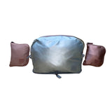 IHKWIP Women’s Rose Gold Nylon Adjustable Strap & Zipper Pockets Fanny pack