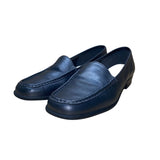 Nicole Women’s Gray Leather Slip On Square Toe Bing Loafers 7.5M