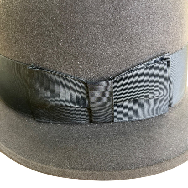 Vintage Raleigh Haberdasher Washington Men's Black Bowler Hat Sz 7 1/8