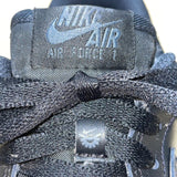 Nike Men’s Triple Black Leather Lace-Up Flyease Air Force 1 Sneakers Size 6