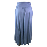 Doublju Womens Blue Polyester/Spandex Maxi Skirt Flowy Stretch Design Size 1X