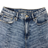 American Eagle Wide Leg Stretch Denim Jeans Womens Medium Wash Size 0