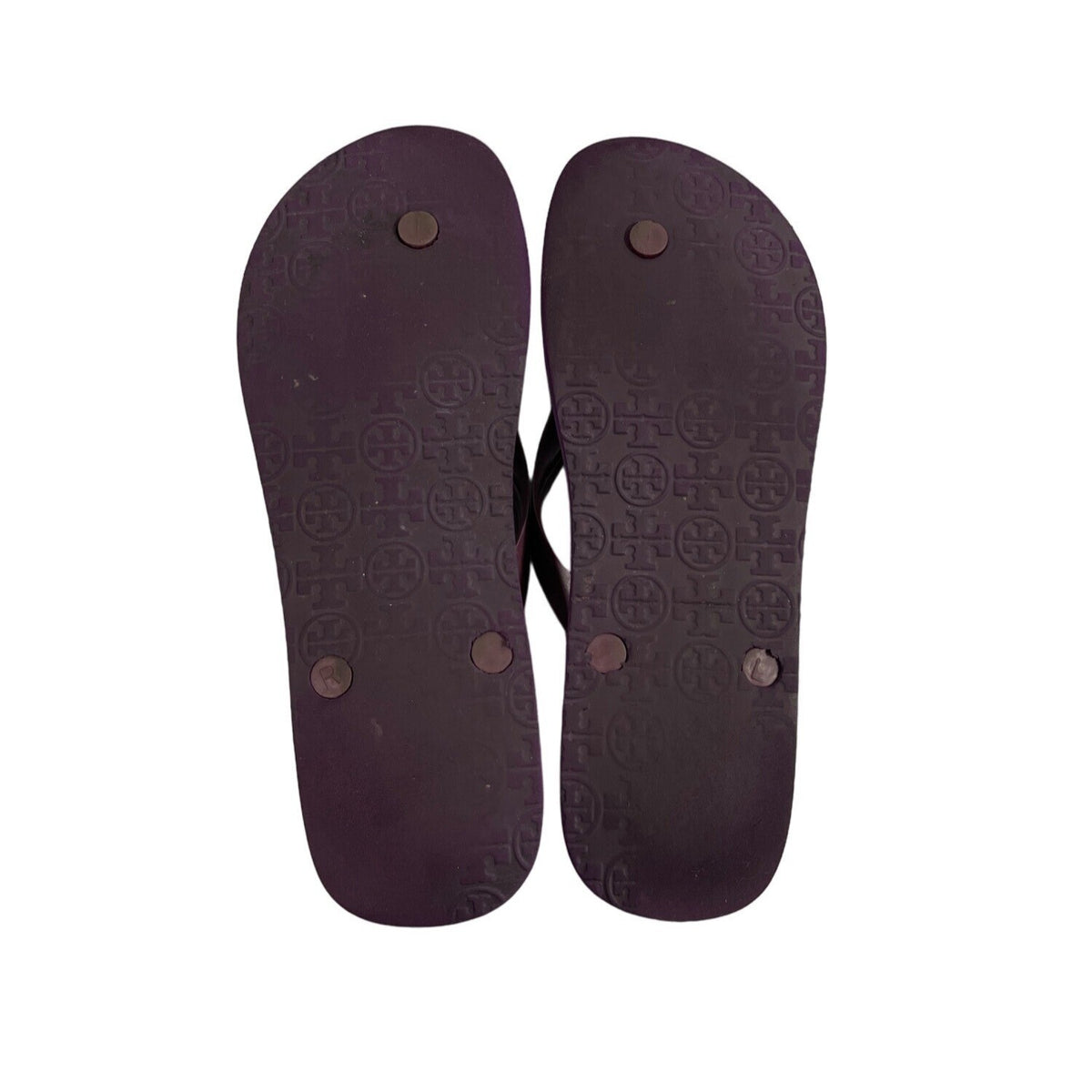 Tory Burch Women's Purple Leaves Print Sandals Sz S