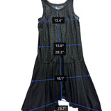 Free People Womens Black Sleeveless Drop Waist Dress Flared Hem Sz S